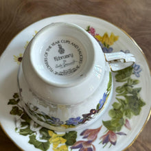 Load image into Gallery viewer, Royal Doulton fine bone China, Made in England, Flowers of the Year cup and saucer set. Frebruary
