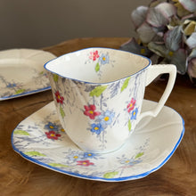 Load image into Gallery viewer, Wellington Fine Bone China. Made in England. Art Deco Square Tea Trio