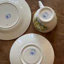 Load image into Gallery viewer, Clare Bone China. Made in England. Primrose Tea set trio