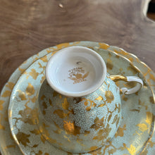 Load image into Gallery viewer, Tuscan Fine English Bone China. Made in England. Gilded Tea Trio