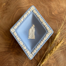 Load image into Gallery viewer, RARE FIND. Wedgwood Jasperware. Made in England. Blue&white Diamond dish. Set of 4