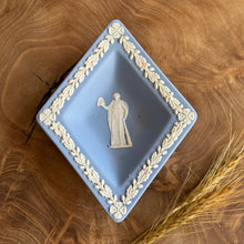 Load image into Gallery viewer, RARE FIND. Wedgwood Jasperware. Made in England. Blue&white Diamond dish. Set of 4