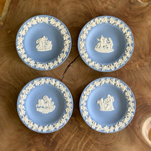 Load image into Gallery viewer, RARE FIND. Wedgwood Jasperware. Made in England. Blue&white Round dish. Set of 4