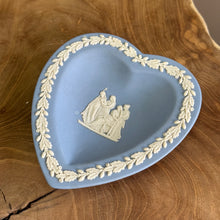 Load image into Gallery viewer, RARE FIND. Wedgwood Jasperware. Made in England. Blue&white Heart shaped dish. Set of 4