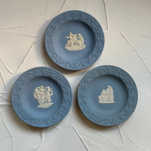 Load image into Gallery viewer, RARE FIND. Wedgwood Jasperware. Made in England. Blue&white Round dish. Set of 3