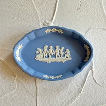 Load image into Gallery viewer, Wedgwood Jasperware. Made in England. Blue&white Petal-shaped pin dish. Set of 2