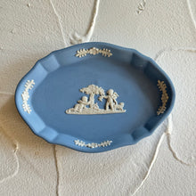 Load image into Gallery viewer, Wedgwood Jasperware. Made in England. Blue&white Petal-shaped pin dish. Set of 2