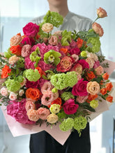 Load image into Gallery viewer, The magenta and lime green bouquet