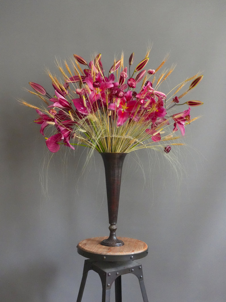 September Masterclass: Magenta Fireworks in the Wheat Field | 9月花藝大師班：麥浪中的洋紅花火