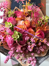 Load image into Gallery viewer, The green, orange &amp; pink bouquet
